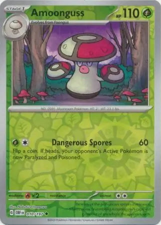 Obsidian Flames Amoonguss #10/197 reverse holo